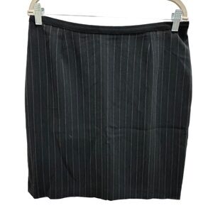 Ann Taylor Charcoal Pinstripe Pencil Skirt